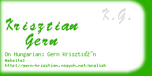 krisztian gern business card